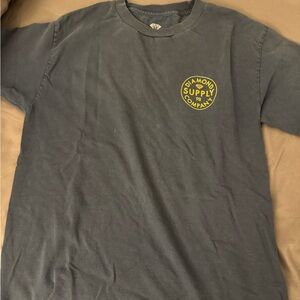 Diamond Supply Co. Black Tee with Yellow Logo